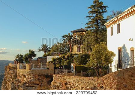 Beautiful Gardens Hanging On The Edge Of The Cliff Above The El Tajo Gorge - Ronda, Andalusia, Spain