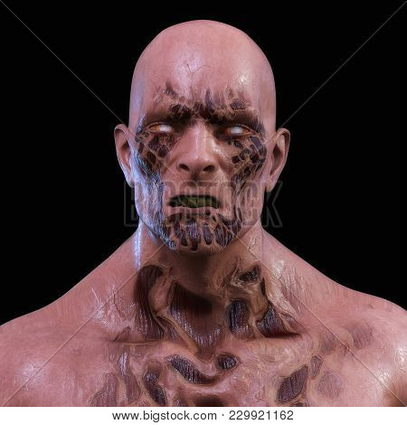 Digital 3D Illustration Of A Creepy Creature