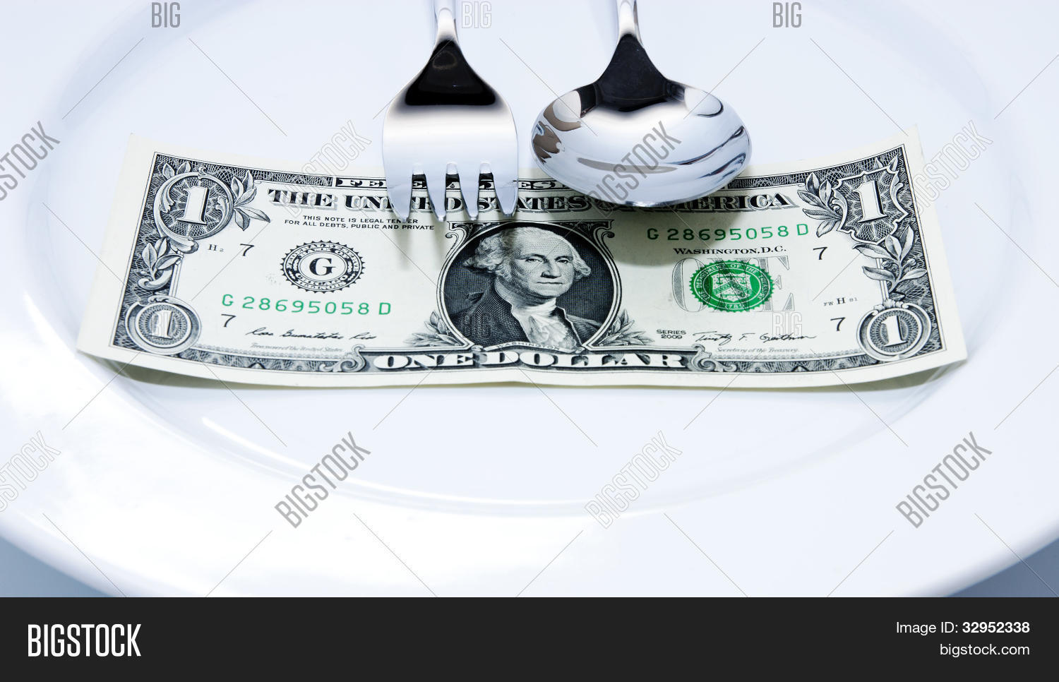 Spoon Fork On Money Image & Photo (Free Trial) Bigstock