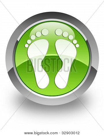 Footprint glossy icon