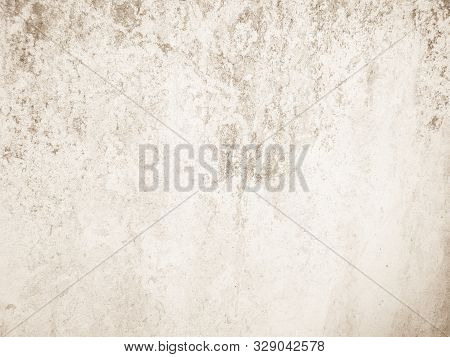 Cream Concreted Wall For Interiors Or Outdoor Exposed Surface Polished Concrete. Cement Have Sand An
