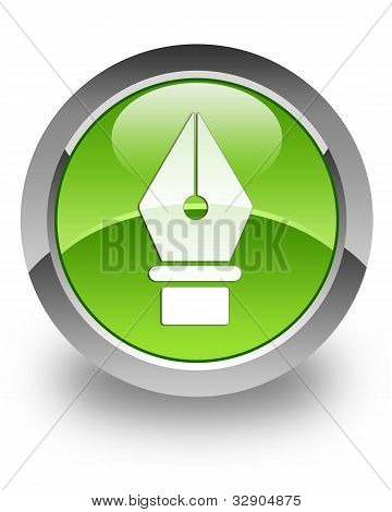 Pen glossy icon
