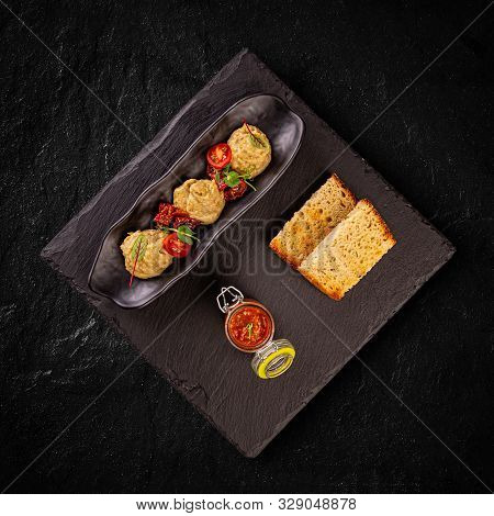 Transylvanian Vegetable Spread Named Zacusca And Eggplant Cream With Truffle