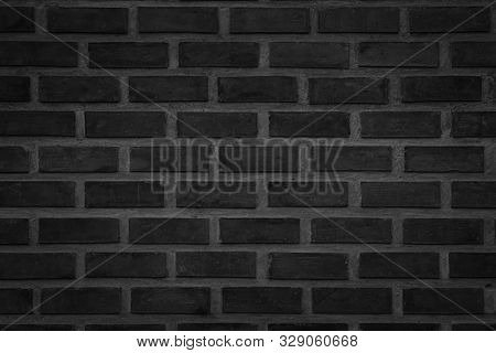 Wall Dark Brick Wall Texture Background. Brickwork Or Stonework Flooring Interior Rock Old Pattern C