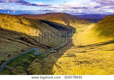 Aerial View From Glengesh Pass By Ardara, Donegal, Ireland