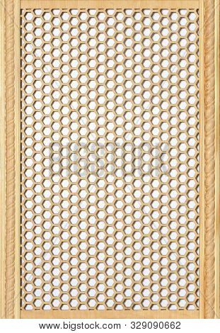 Wooden Threaded Figured Panel With A Pattern Of The Oriental Style. Wood Wall Art, For Wall Decorati