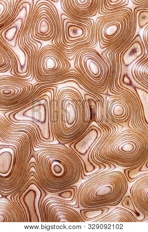The Original Texture Of The Wooden Surface For Interior Decoration With A Creamy Convex Pattern, Hig