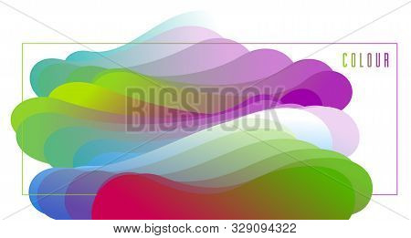 3d Fluid Gradient Color Vector Abstract Background, Dimensional Dynamic Shape In Motion, Flowing Col