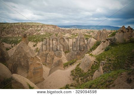Landscape Panoramic View To Devrent Valley Aka Valley Of Imagination In Cappadocia, Turkey