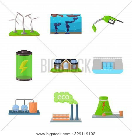 Vector Illustration Of Ecology And Nature Icon. Set Of Ecology And Planet Stock Symbol For Web.