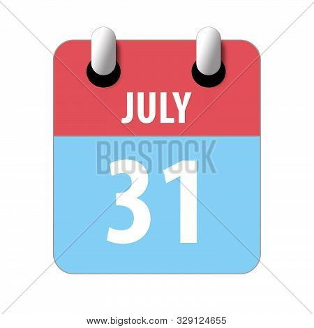 July 31st. Day 31of Month, Simple Calendar Icon On White Background. Planning. Time Management. Set 