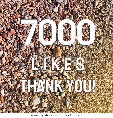 7000 Likes. Thank You Banner. Social Media Milestone.