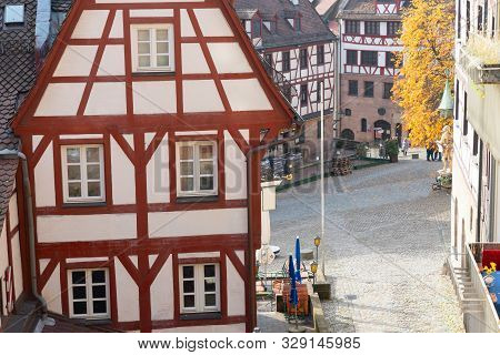 Old Town Of Nuremberg At Sunny Fall Day, Germany, Close Up Details