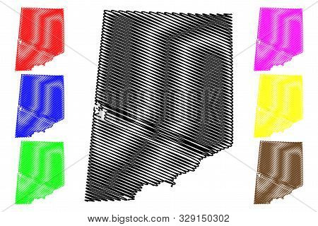 Pickens County, Alabama (counties In Alabama, United States Of America,usa, U.s., Us) Map Vector Ill