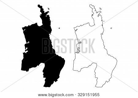 Waikato Region (regions Of New Zealand, North Island) Map Vector Illustration, Scribble Sketch Waika