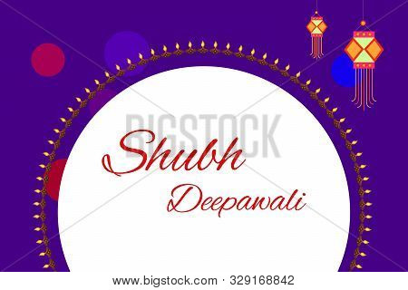 Diwali Banner Template With Diya And Decorative Elements On Festive Background