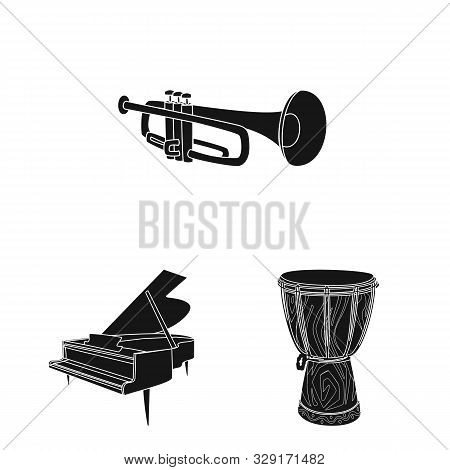 Vector Illustration Of Music And Tune Symbol. Collection Of Music And Tool Stock Vector Illustration