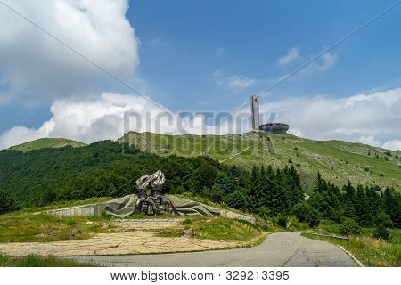 Buzludzha, Bulgaria - July 07, 2019: The Monument House Of The Bulgarian Communist Party On The Buzl