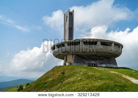 Buzludzha, Bulgaria - July 07, 2019: The Monument House Of The Bulgarian Communist Party On The Buzl