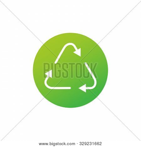 Green Arrows Recycle Eco Triangle Symbol. Recycled Sign. Cycle Icon. Recycled Materials Symbol. Stoc