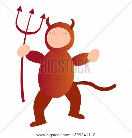 Halloween Diablo Costume. Men Halloween Costume - Vector Illustration