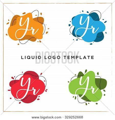 Yr Logo Designs, Y Liquids Logo Template, Colorful Splash Vector