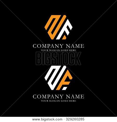 Zf Z F Letter Logo Designs, Hexagonal Logo Vector, Initial Name Logo Template