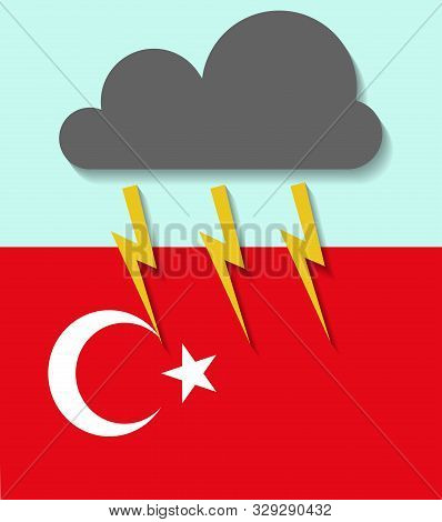 Turkish National Conflict Illustration Template Background Template