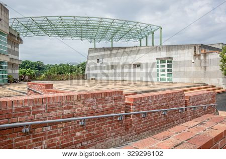 Changhua, Taiwan - July 13th, 2019: modern style architecture of National Changhua Living Art Center at Changhua city, Taiwan, Asia
