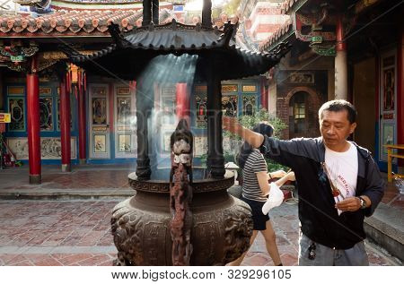 Yunlin, Taiwan - July 13th, 2019: famous and antique building of Beigang Chaotian Temple, Yunlin, Taiwan, Asia