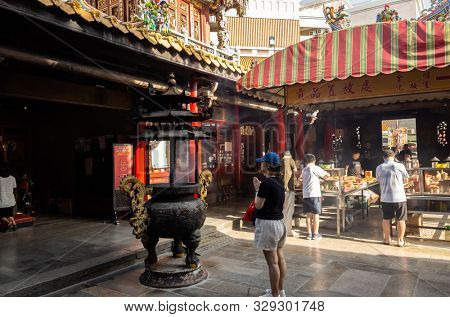 Yunlin, Taiwan - July 13th, 2019: famous and antique building of Beigang Chaotian Temple, Yunlin, Taiwan, Asia