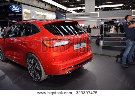 Frankfurt, Germany, September 09-2019: Ford Kuga Plug-in Hybrid Iaa 2019
