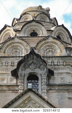 Window Of An Old Russian Church In The Central Part Of Russia In The Lipetsk Region In The Village O