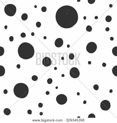 Vector Seamless Monochrome Pattern. Vector Hand Drawn Scandinavian Style Illustration Design.