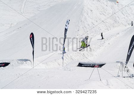 Dombay, Russia - April, 2010: 