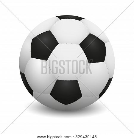 Realistic Soccer Ball Or Football Ball On White Background.