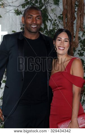 LOS ANGELES - OCT 21:  Metta World Peace, Maya Ford at the Apple TV+'s 