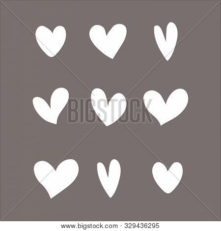 Heart On The White Backround Icon Vector