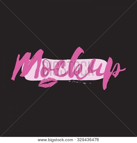 Makeup Icon Beauty Vektor Pink Backround Design