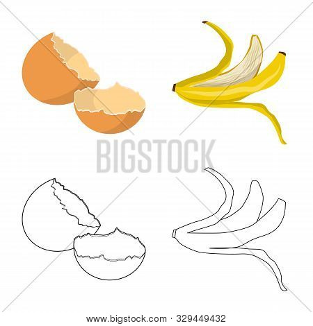 Isolated Object Of Refuse And Junk Logo. Collection Of Refuse And Waste Stock Vector Illustration.