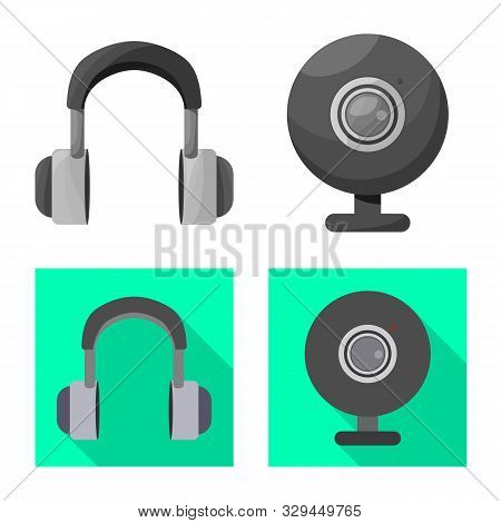 Isolated Object Of Accessories And Device Icon. Set Of Accessories And Electronics Stock Vector Illu