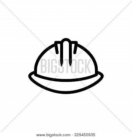 Worker hat icon. Helmet symbol. Repair sign