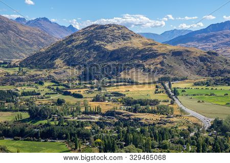 Valley View From Crown Range Road Cardrona, New Zealand