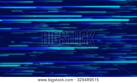 Blue Abstract Radial Lines Geometric Background. Data Flow. Explosion Star. Optical Fiber. Motion Ef