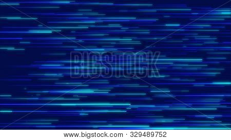 Blue Abstract Radial Lines Geometric Background. Data Flow. Explosion Star. Optical Fiber. Motion Ef