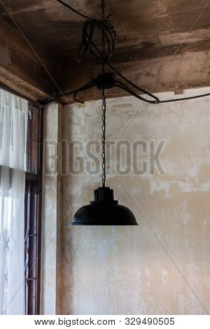 Lamps In A Modern Cafe, Stock Photo