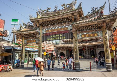 Lukang, Taiwan - October 18th, 2019: Lukang Tianhou Temple, also known as Mazu Temple at Changhua, Taiwan
