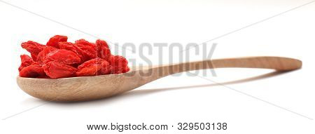 Goji, Goji Berry Or Wolfberry Or In The Scientific Name Lycium Barbarum Or Lycium Chinense In A Blac