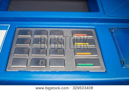 Close Up Atm Number Keypad, Auto Teller Machine