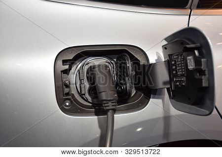 Frankfurt, Germany, September 10-2019: Mercedes Eqc 400 Iaa 2019